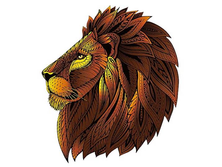 Eureka Regenboog Houten Puzzel - LION