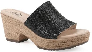 Women's Biancia Wedge Sandal by Cliffs in Black Metallic (Size 10 M)