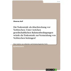 Die Todesstrafe als Abschreckung vor Verbrechen. Unter welchen gesellschaftlichen Rahmenbedingu, Fachbücher von Sheeraz Asif