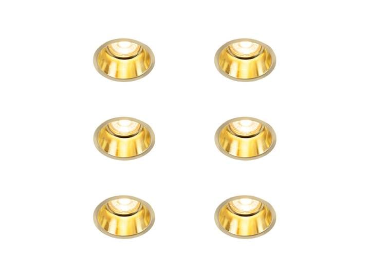 Ensemble de 6 spots encastrables modernes dorés - Dept