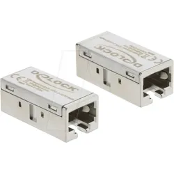 DELOCK 90712 - RJ45 Kupplung, Cat.6a, UTP, Metall