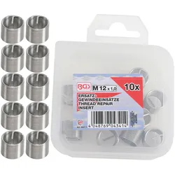 BGS Ersatz-Gewindeeinsätze M12 x 1,0 mm 10tlg. - 9437-1