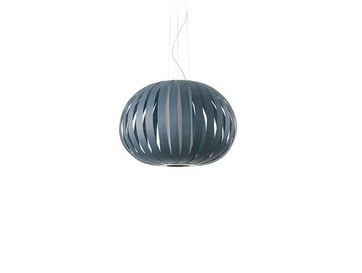 LZF LUZIFER lampe à suspension POPPY SMALL (Bleu - Vernis à bois)