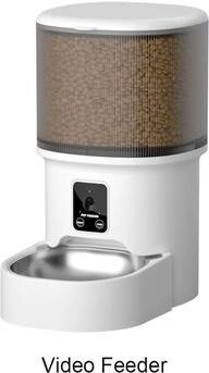 Inspired Finds Smart WiFi Automatic Pet Feeder & Water Fountain Set With App Control And Stainless Steel Bowl video Feeder