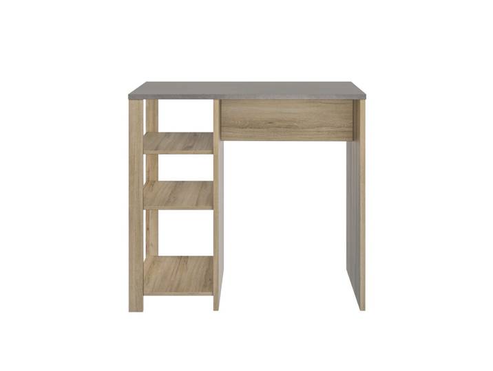 Ilôt central effet bois chêne clair & beige