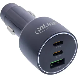 InLine USB KFZ Stromadapter Power Delivery, Auto Adapter, Schwarz