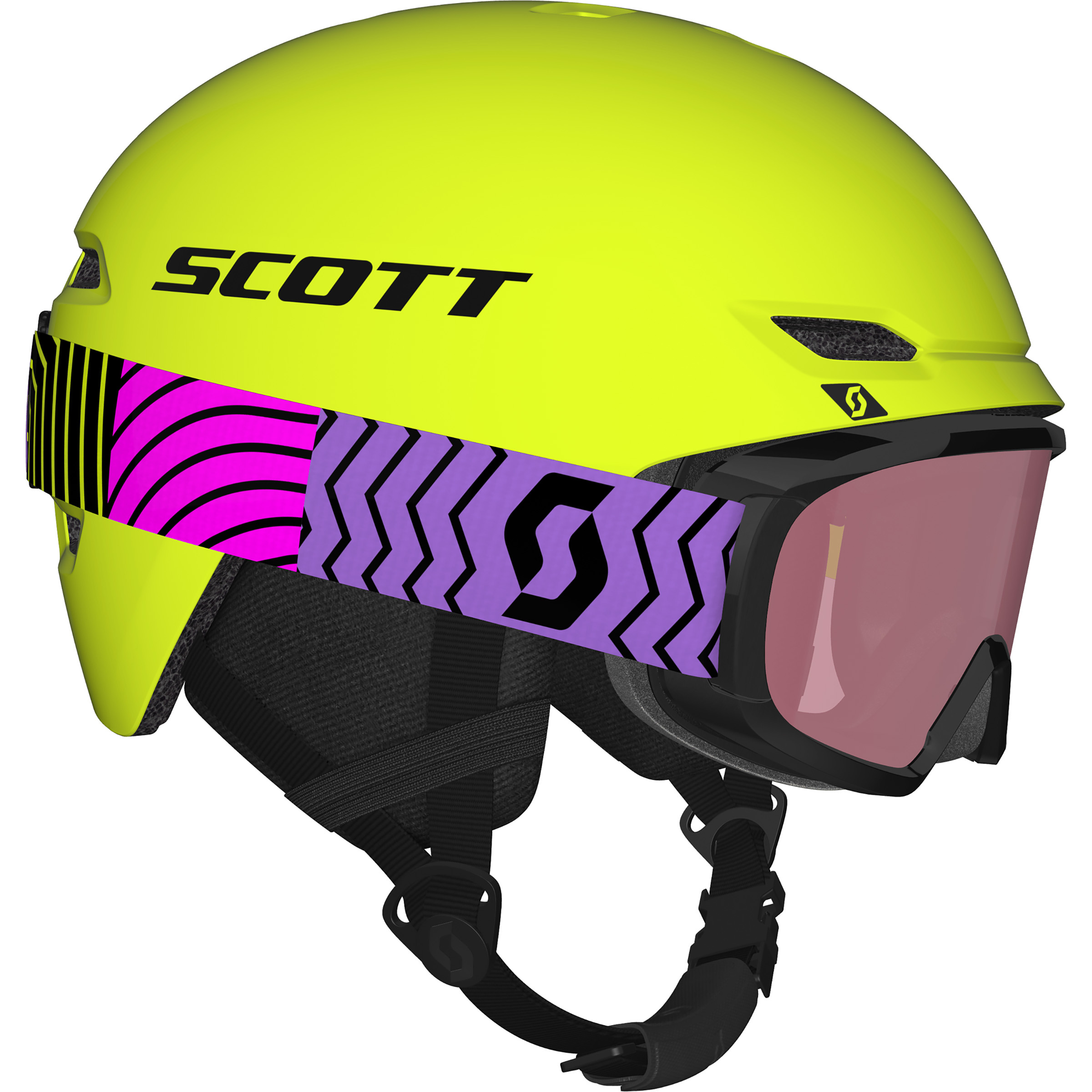 Scott Keeper 2 Skihelm + Witty Skibrille Set Kinder Skihelme lila Größe S | 51-55CM Freeride | Skifahren