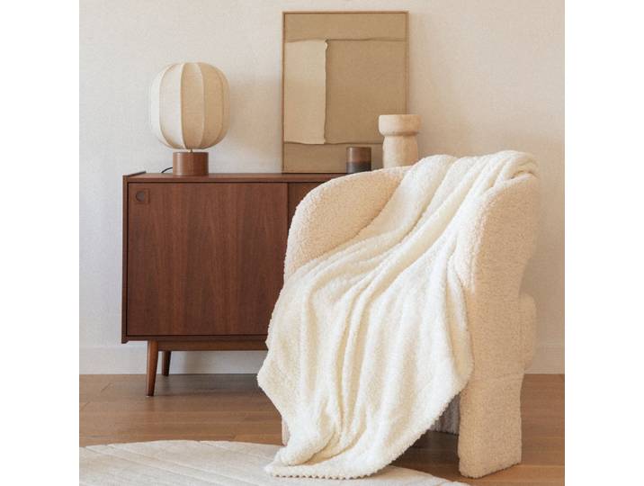 Kuscheldecke aus Fleece und Sherpa 170x130cm
