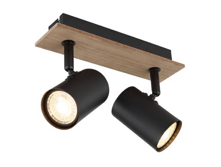 GLOBO Deckenstrahler Deckenlampe Spotlampe beweglich Holzoptik Wohnzimmerlampe L 22 cm