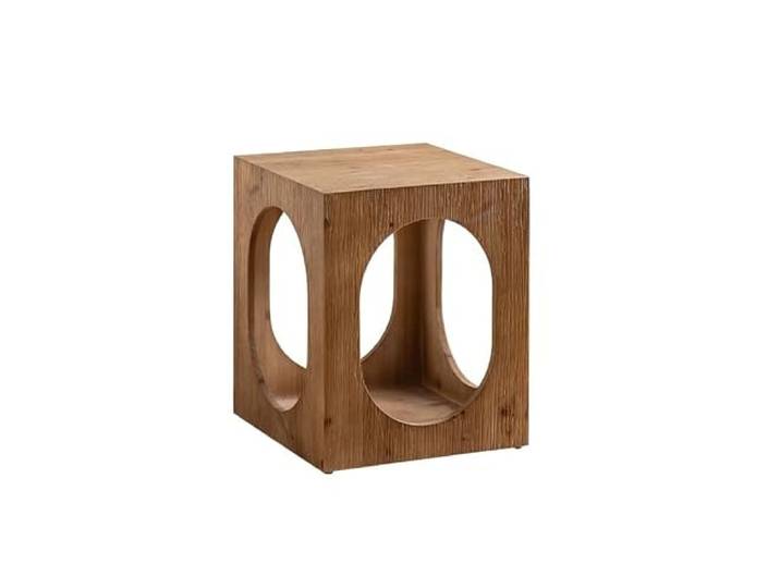 Sofatisch Retro-Sofa-Beistelltisch Aus Massivholz Wohnzimmer-Beistelltisch 40 x 40 x 48,5 cm, Massivholzmaterial, durchbrochenes Design for Entspannung im Wohnzimmer/Balkon