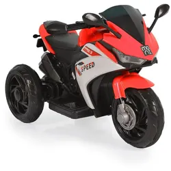 Moni Kinder Elektromotorrad Hurricane drei Räder, Musikfunktion, Rückwärtsgang rot