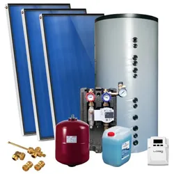 Solarpaket SUNEX AMX 2.0 , Aufdachmontage 6,00m2 mit Hygienespeicher 500L, 1 WT