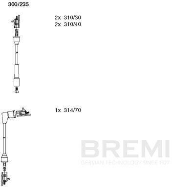 Bremi Zündleitungssatz 300235 Für Fiat
