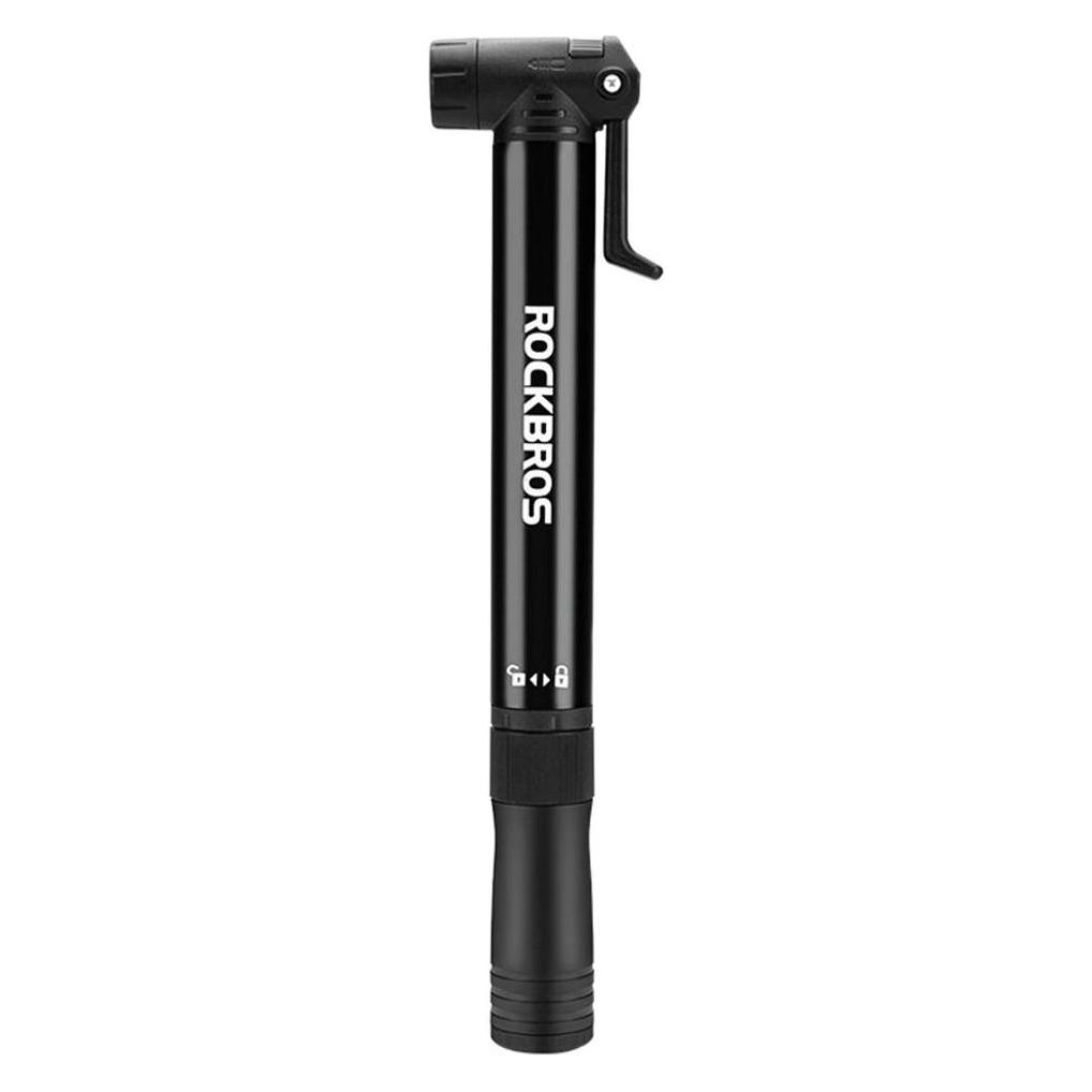 Rockbros 42320010001 Handpumpe für Fahrrad + Schraubendreher - Schwarz (1701423730)