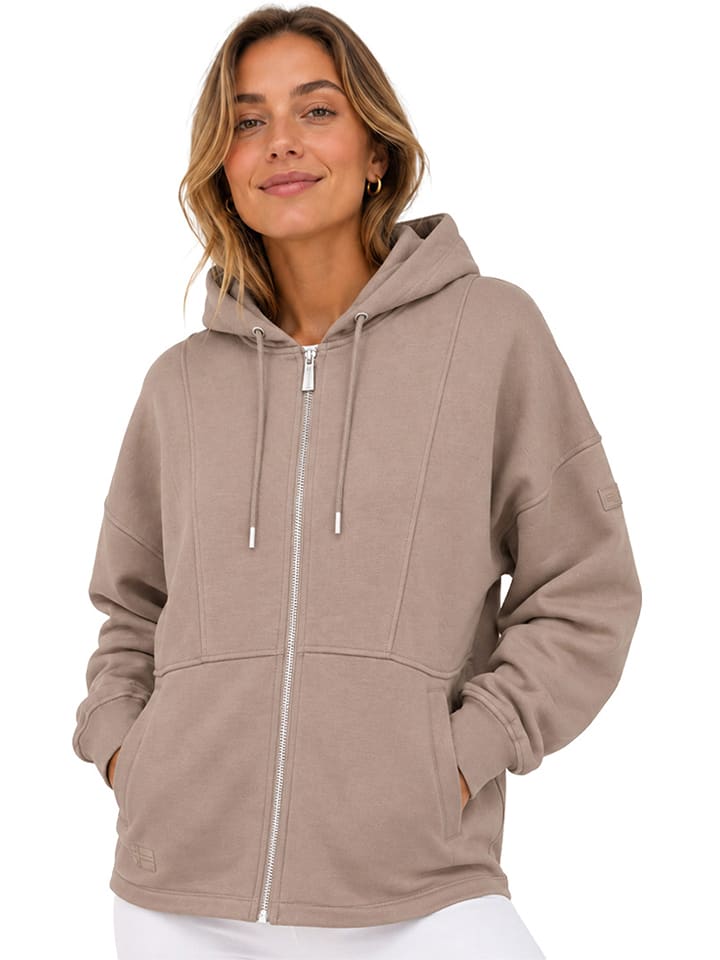 Geographical Norway Sweatjacke "Florale" in Taupe - M