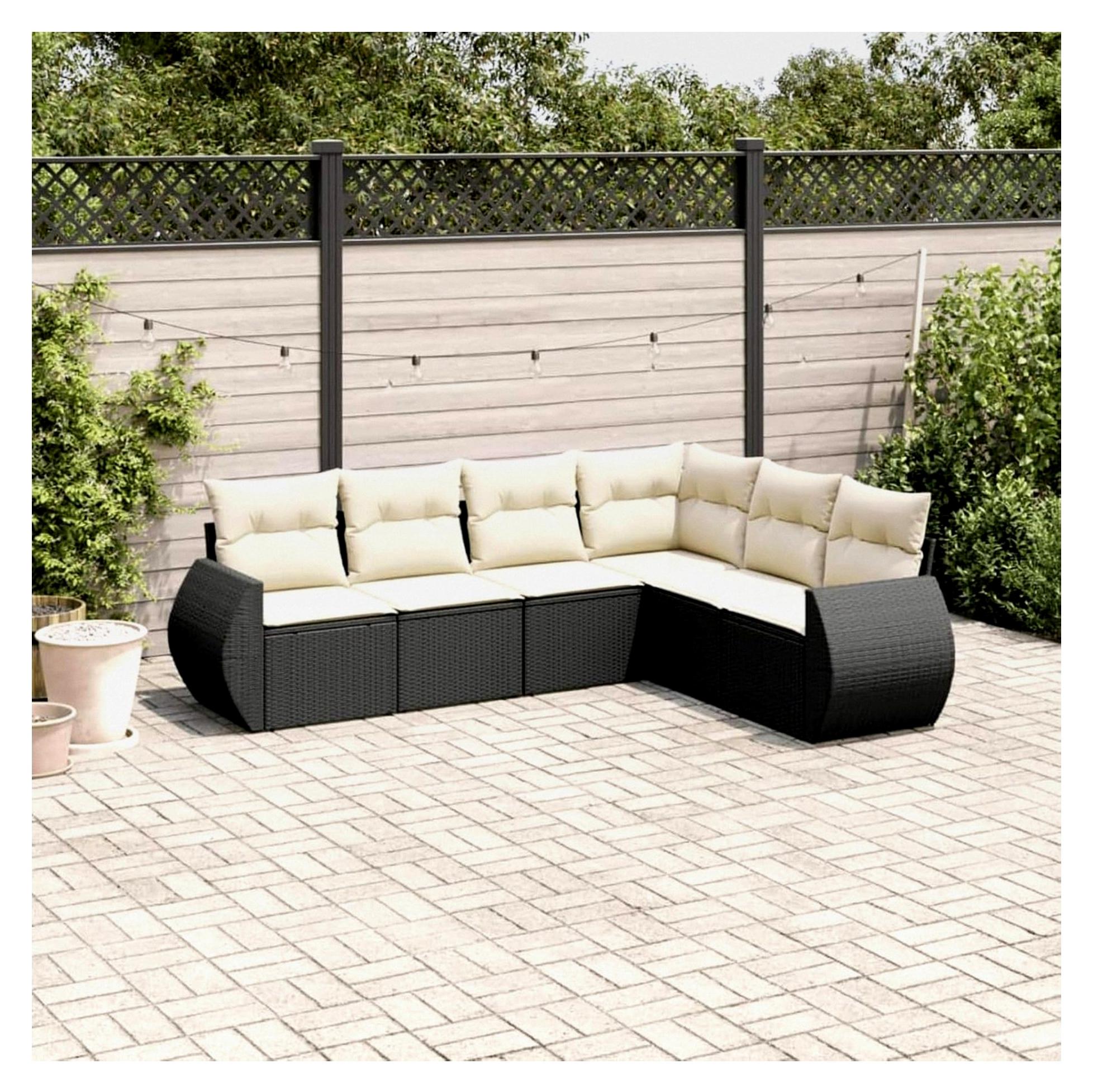 Garten Lounge Set mit Stauraum - Rattan Sofa für den Außenbereich