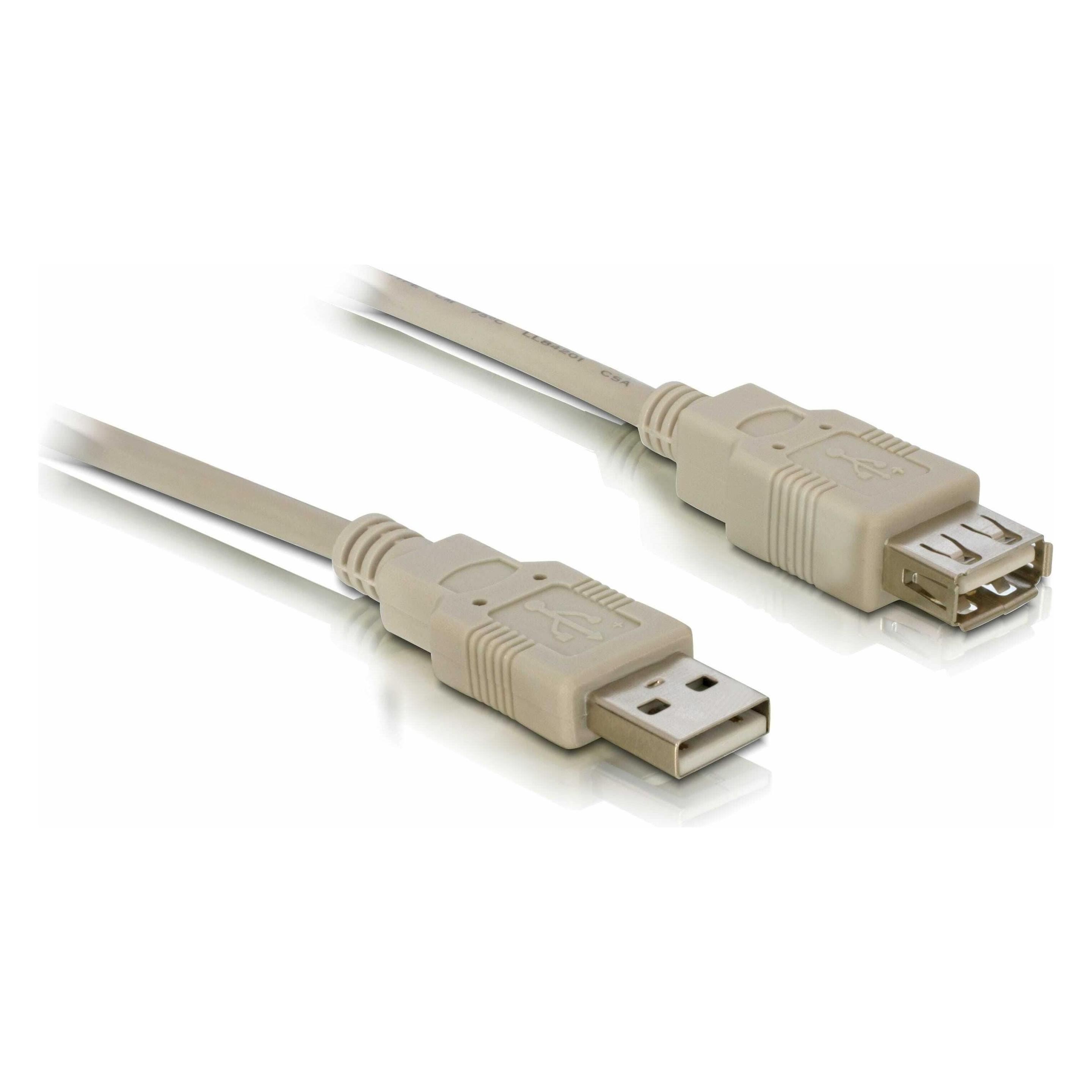 Delock USB2.0-Verlängerungskabel, 3m, beige (3 m, USB 2.0) (82240)