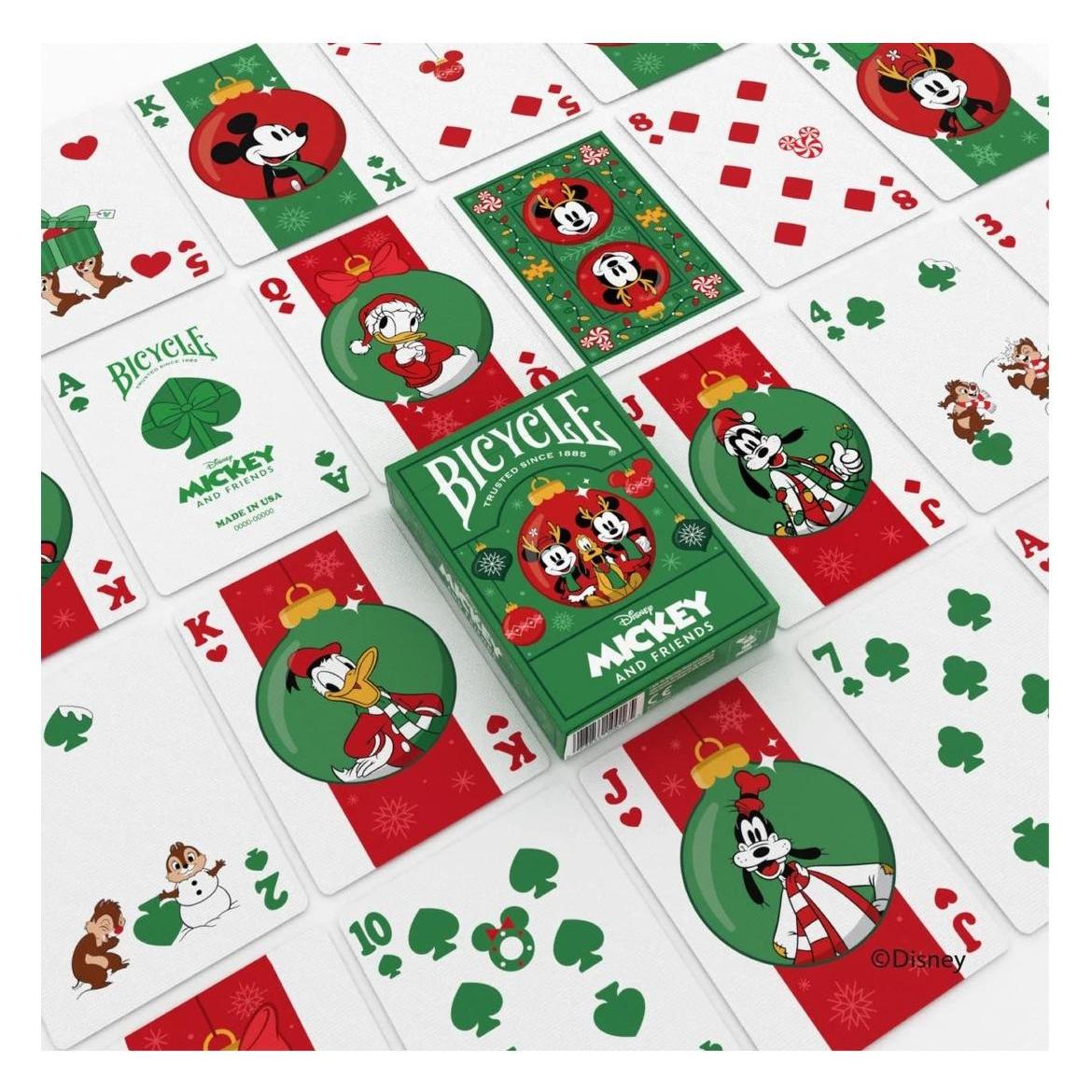 Bicycle Disney Mickey & Friends Holiday Spielkarten Weihnachten (Englisch, 1 - 4 Spieler) (438669)