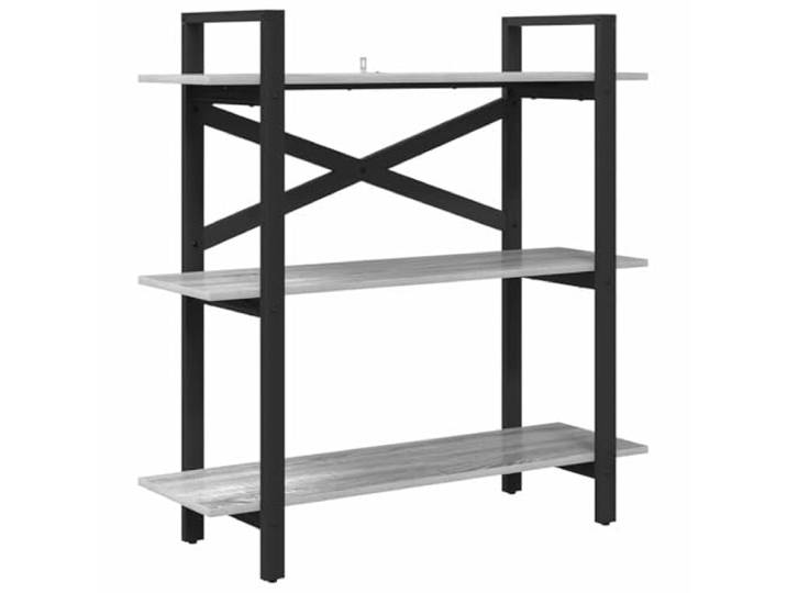 KTHLBRH Regal mit 3 Ebenen, 100 x 33,5 x 102 cm, Sonoma-Grau