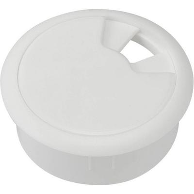 TRU Components WP50BK Kabeldurchführung für Arbeitsplatten ABS Weiß 1St.