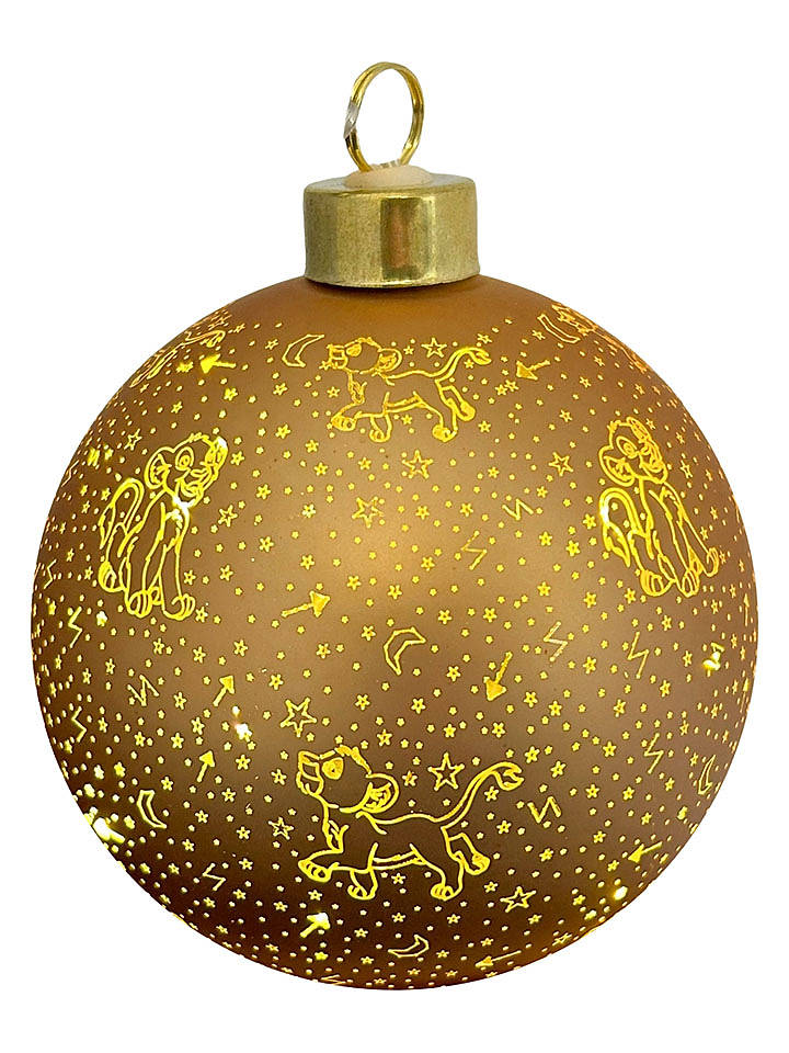 Christmas Inspirations LED-Christbaumkugel "The Lion King" in Gold - Ø 10 cm - onesize