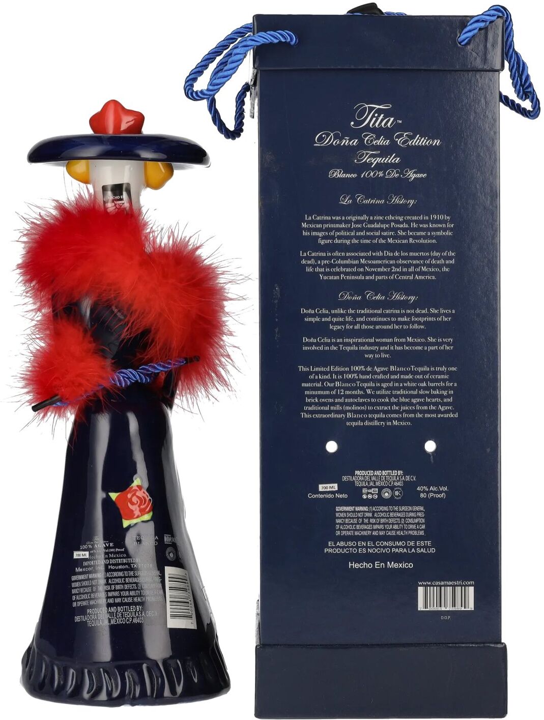 Dona Celia Tequila Blanco 100% de Agave 40% Vol. 0,7l in Geschenkbox