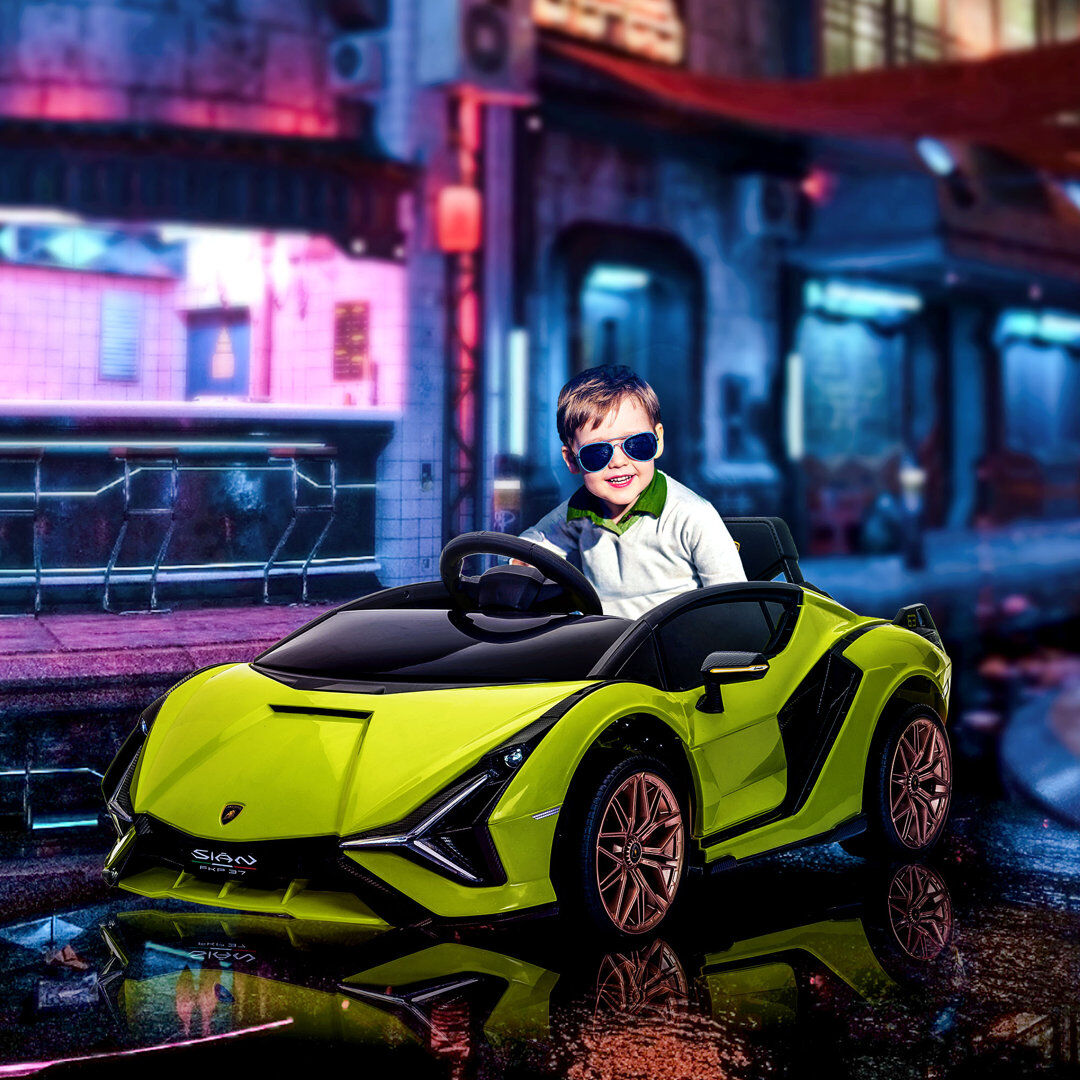 Goodyear Isabelle & Max Lamborghini Sian Licensed Electric Car for Kids 12V Ages 3-5 Green 1