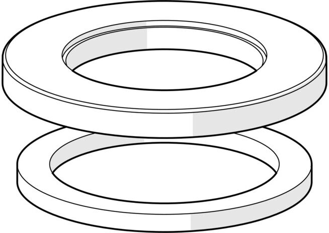 Hansa Rosette d= 55mm chrome complet (59913963)