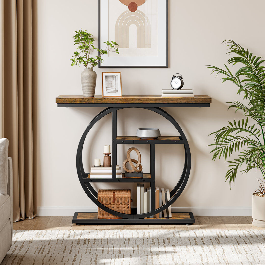 Rio 100 cm W Console Table Brown Wood 81.8cm H X 100cm W X 30cm D