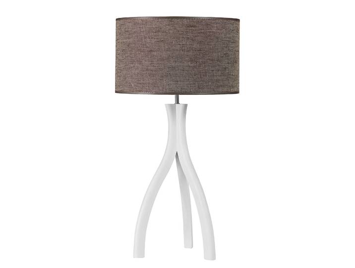 home24 Tafellamp Raahe III 35 x 66 x 35cm bruin/bruin linnen E27