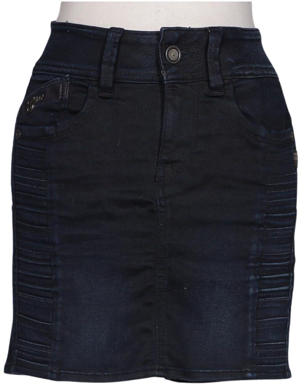 G Star RAW Damen Rock, Marineblau, Gr. W26, Lyocell / Synthetik / Elasthan / Baumwolle / Leder - Second Hand