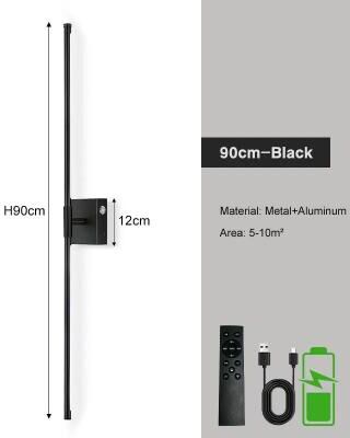 Uplift Picks Rotating Rechargeable LED Wall Sconce With Remote black (90 Cm)
