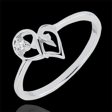 Edenly Ring Vielfalt - Versuchung - 9 Karat WeiÃŸgold und Diamant
