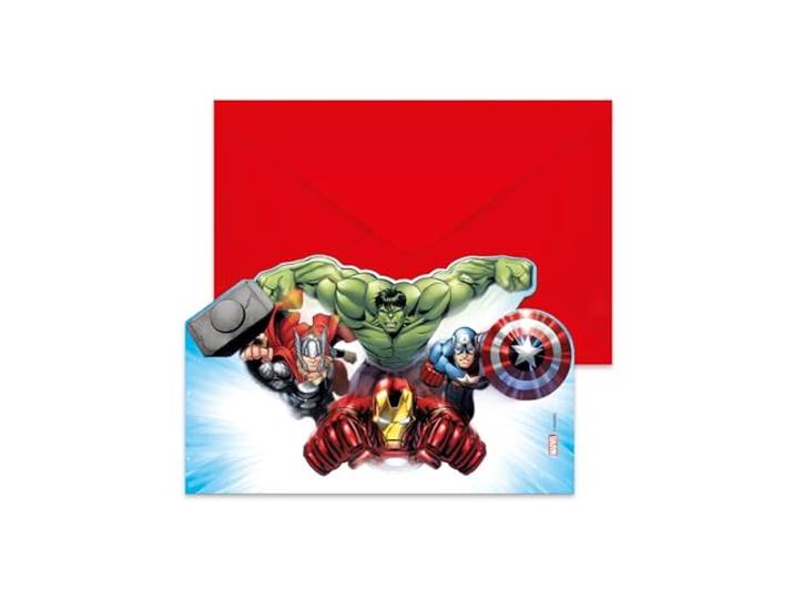 Procos Avengers Infinity Stones uitnodigingskaarten, 6 stuks