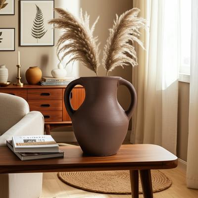 Sagebrook Home Terracotta Vase With Handle