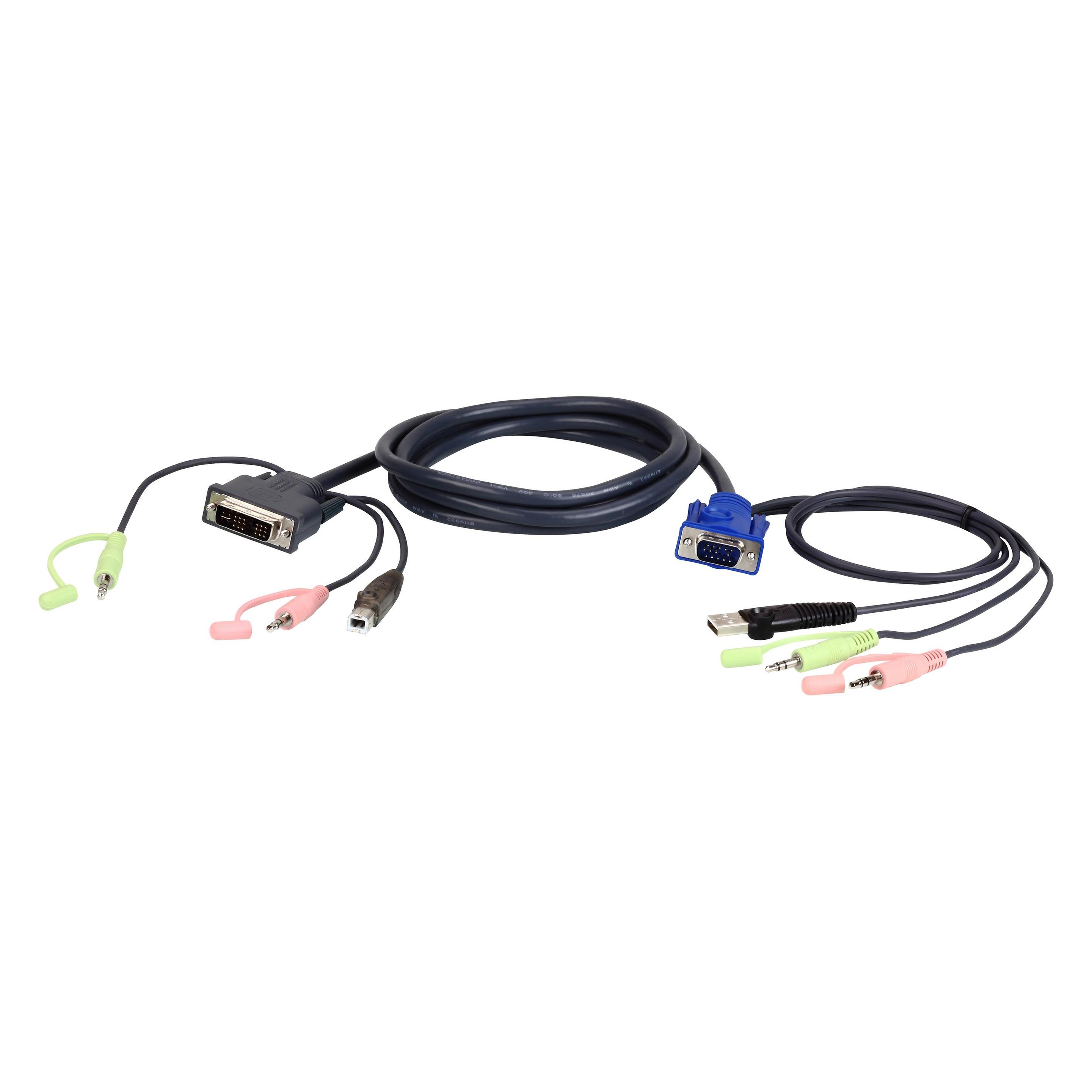 Aten 2L-7DX3U Tastatur- / Video- / Maus- / Audio-Kabel (2L-7DX3U)