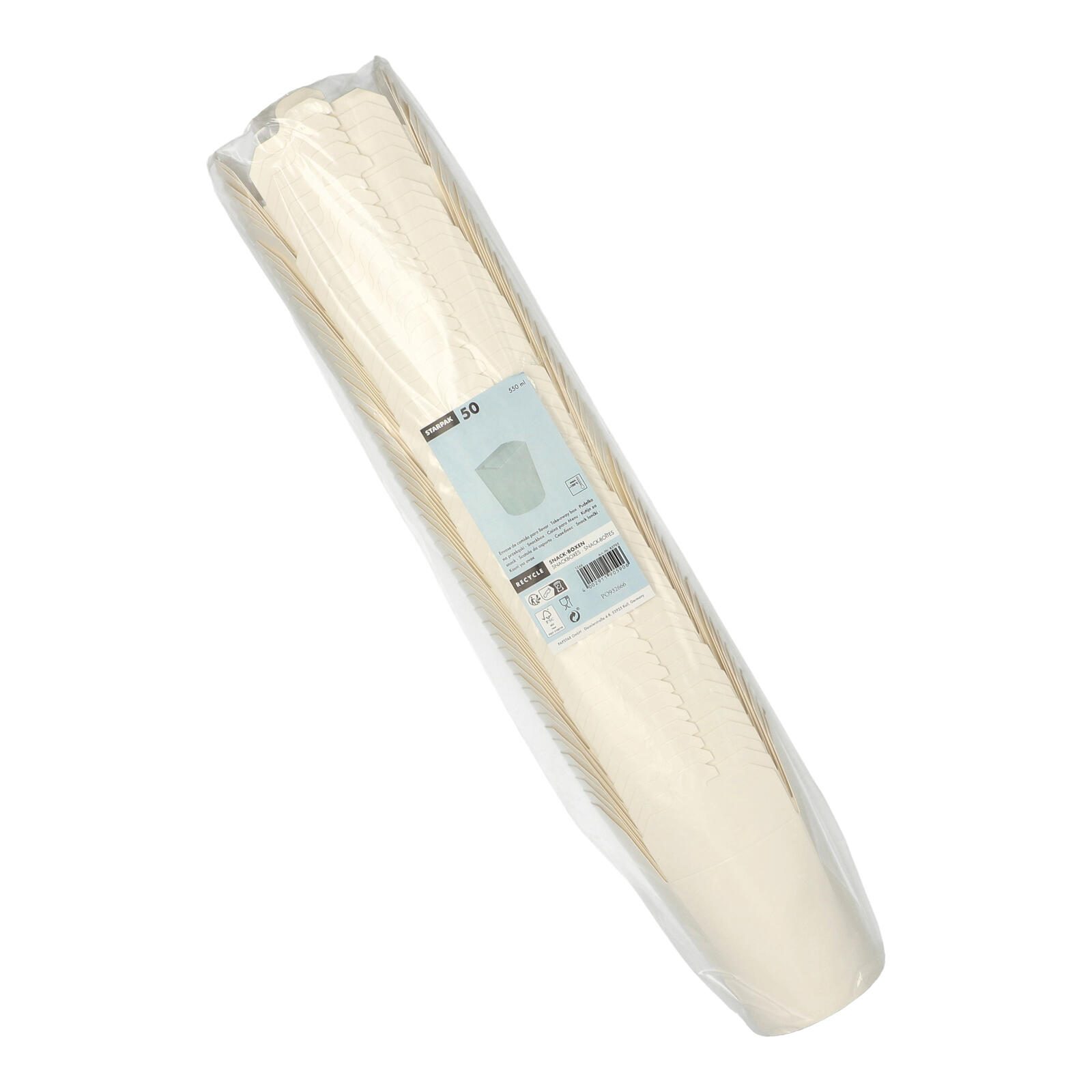 STARPAK To Go Snackboxen 550 ml weiß 85705