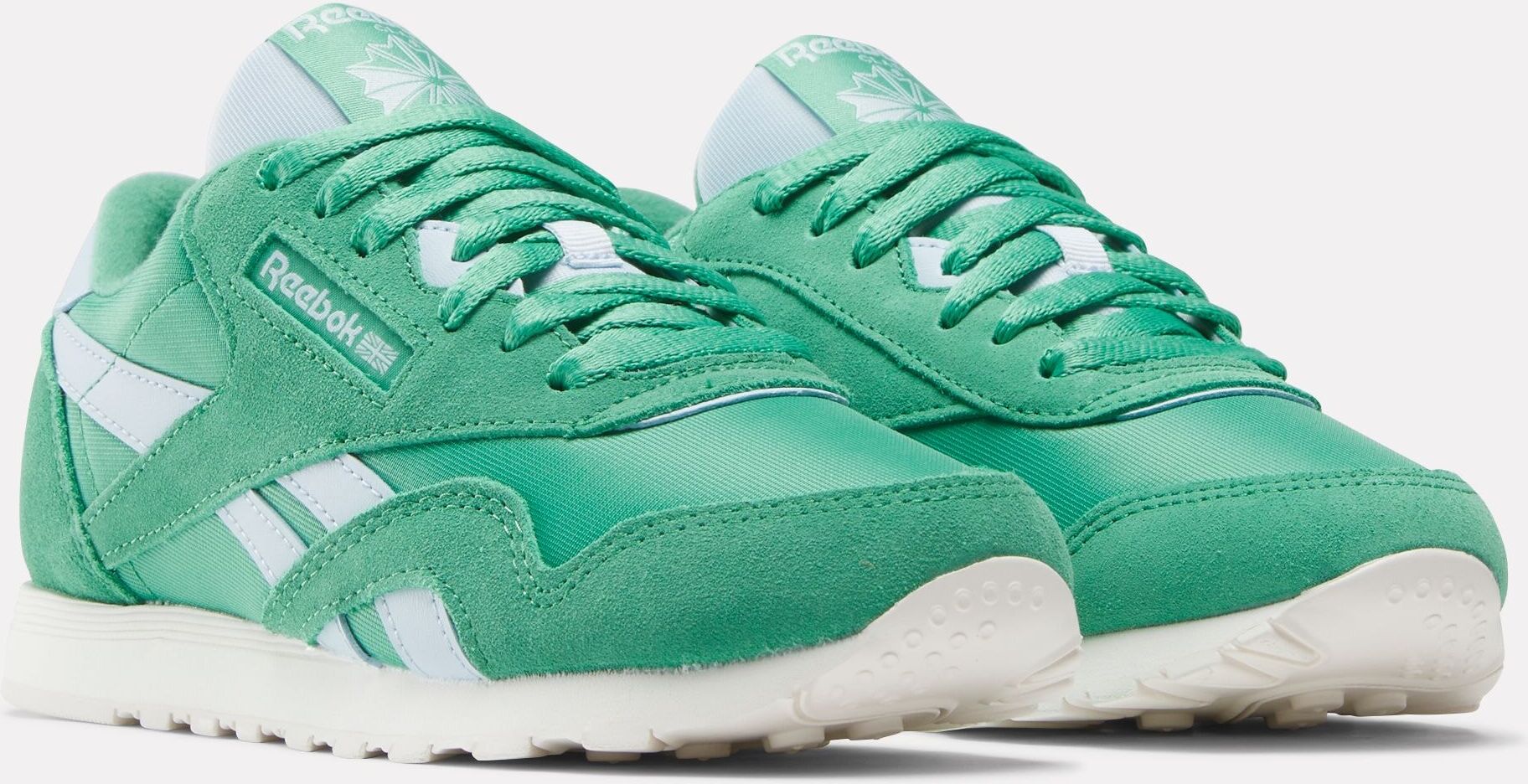Sneaker REEBOK CLASSIC "CLASSIC NYLON", Damen, Gr. 36, grün (upgrade grün, upgrade grün, glass blau), Leder, Synthetik, Textil, Schuhe Sneaker upgrade grün, upgrade grün, glass blau 36