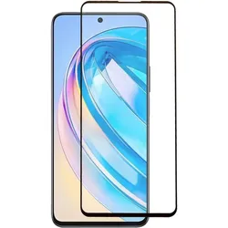 Screenguard Honor X8a Full Screen Panzerglas Schutzfolie 2.5D 9H (Honor X8a), Smartphone Schutzfolie, Schwarz