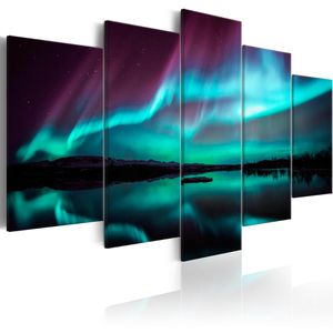 Artgeist Wandbild Polarlichter, Leinwand, mehrteilig, 200 x 100 cm