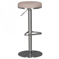 KADIMA DESIGN Barhocker WL1.942 Taube Edelstahl höhenverstellbare Sitzhöhe 57 - 82 cm, Barstuhl Modern 360° Drehbar, Tresenhocker mit Standfuß, Design Bistrohocker