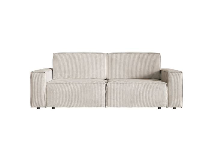 Dreisitziges ausklappbares Sofa Copertino, beige Cord