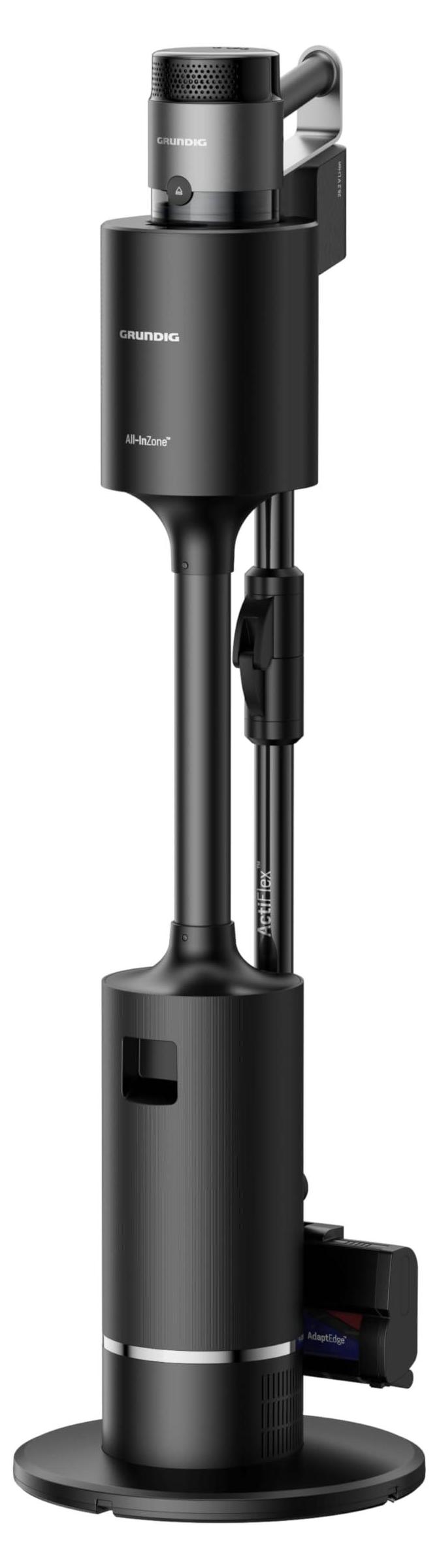 Grundig VCP 9431 Pro, 2-in-1-Stabstaubsauger, Beutellos, Schwarz, Silber, Rechteckig, Trocken, EPA