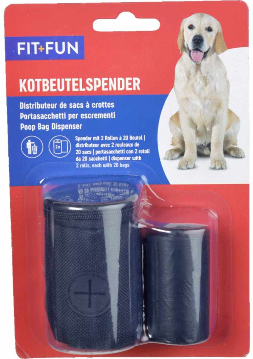 Fit and Fun Dispenser di Sacchetti Igienici 2x20