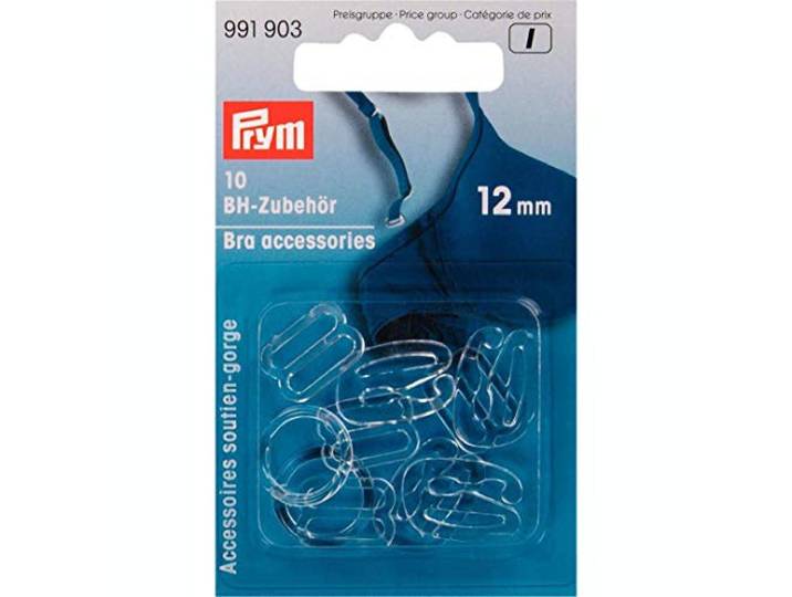 Prym - Prym Kunststof Transparant (12mm) Beha Accessoires - 10 Stukken