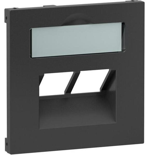 Legrand SEANO afdekplaat 2x RJ45 voor datadozen, antraciet, 765459
