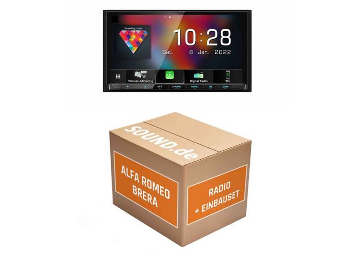 JUST SOUND best choice for caraudio Autoradio Einbauset Kenwood DMX8021DABS Alfa Romeo Brera + Navigation Autoradio