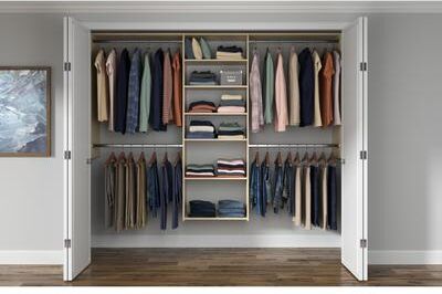 Easy Track 8 Ft. W. Basic Plus Laminate Closet Kit