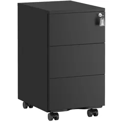 Helloshop26 - Mobiler Bürocontainer 39 x 45 x 55 cm abschließbar mit 3 Schubladen zur Aufbewahrung von Dokumenten und Schreibwaren 12_0004823