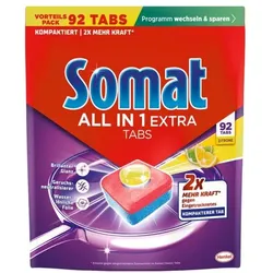Somat Geschirrspültabs »All In Extra - Zitrone« 92 Tabs gelb
